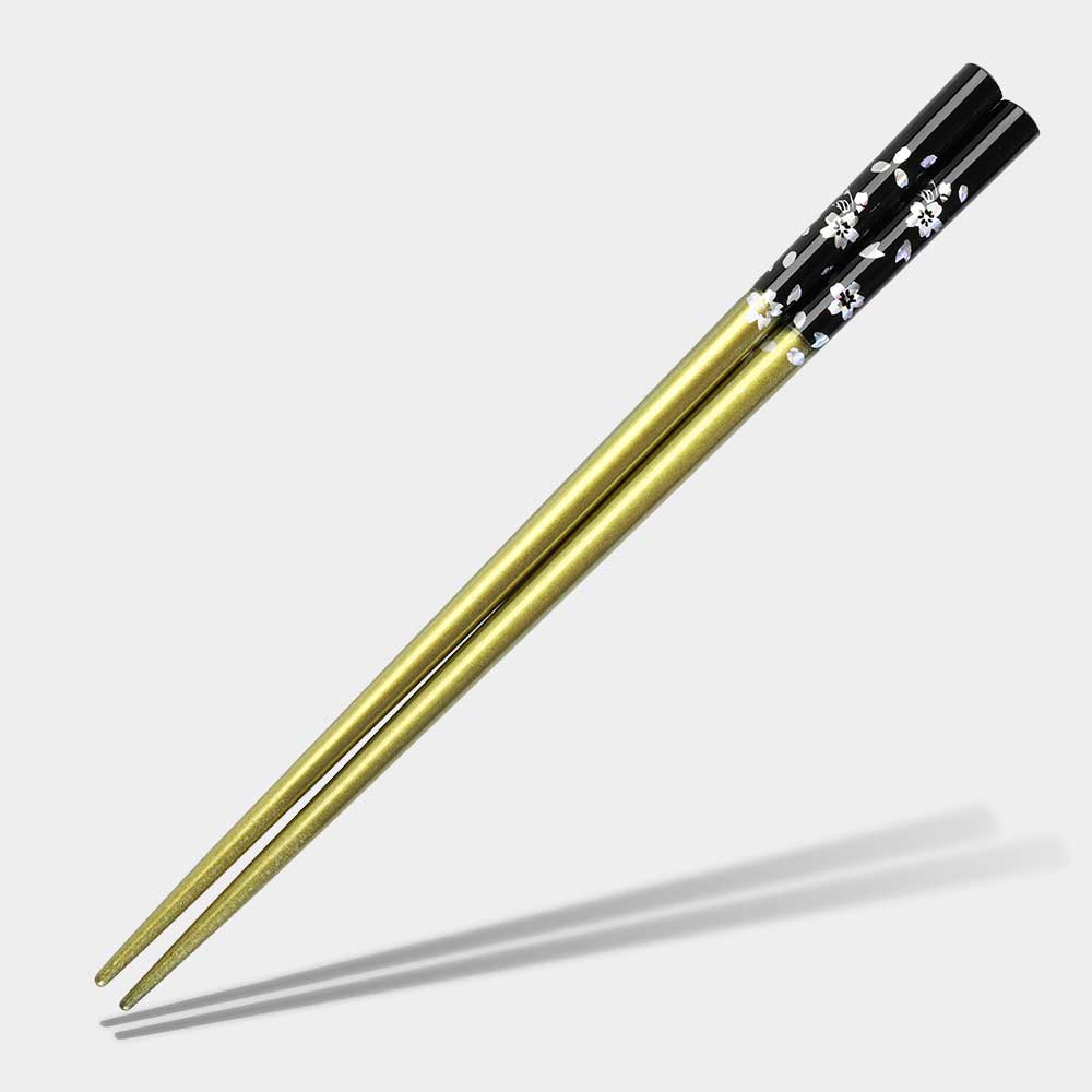 Sakura Glitter Yellow chopsticks photo 1