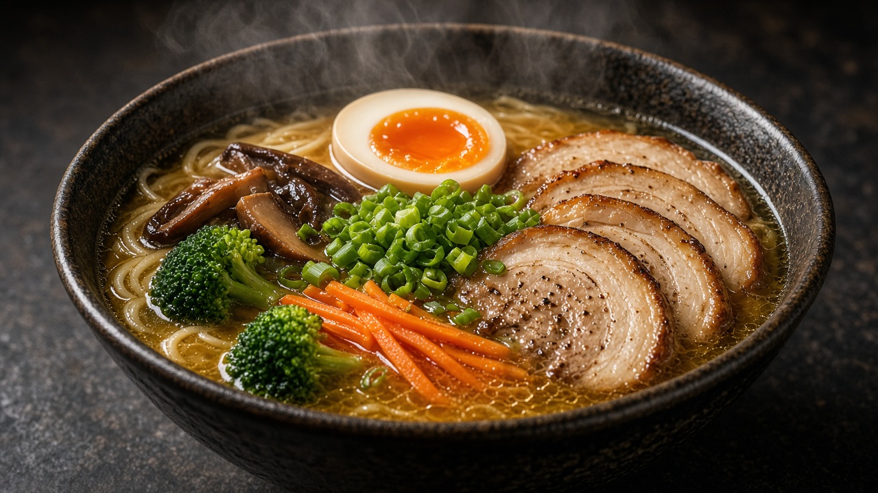 Another ramen bowl with Japanese fish broth