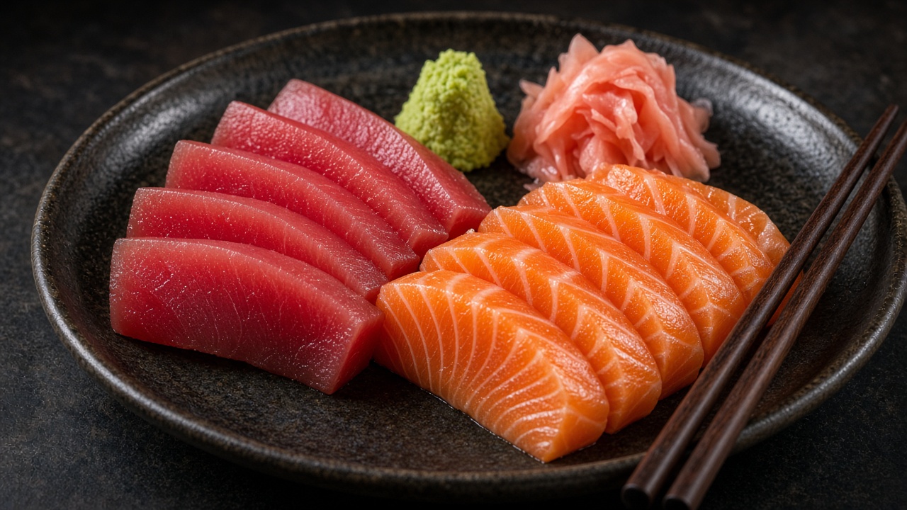 Sashimi with wasabi
